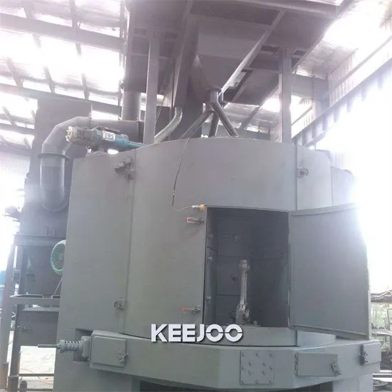 1350*560mm Double Rotary Table Shot Blasting Machine for Cleaning Forgings Castings
